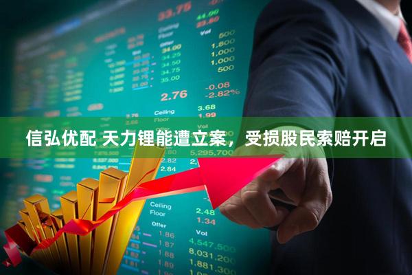信弘优配 天力锂能遭立案，受损股民索赔开启